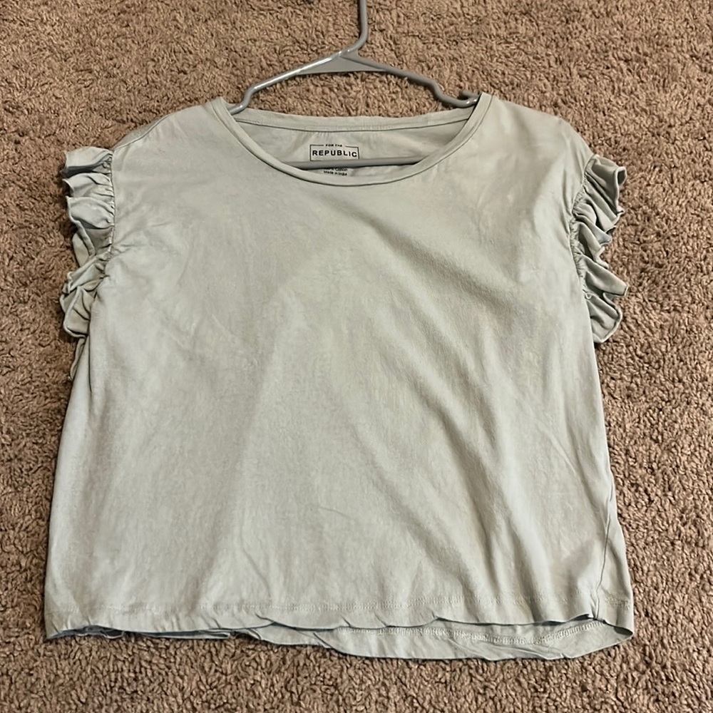 For the Republic flutter sleeve top